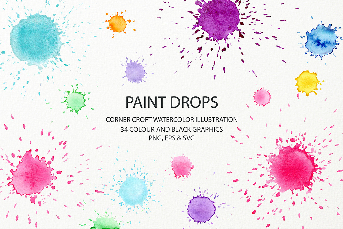 Watercolor Paint Drop Effect in Textures - product preview 8
