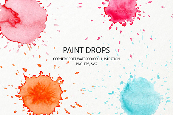Watercolor Paint Drop Effect in Textures - product preview 3