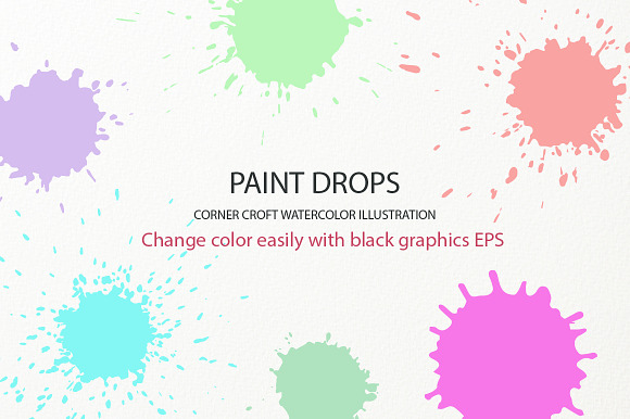 Watercolor Paint Drop Effect in Textures - product preview 4