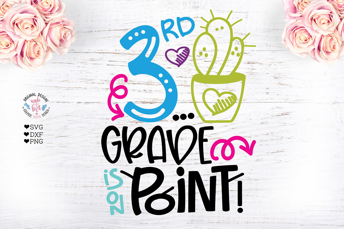 Third Grade is On Point School SVG in Illustrations - product preview 8