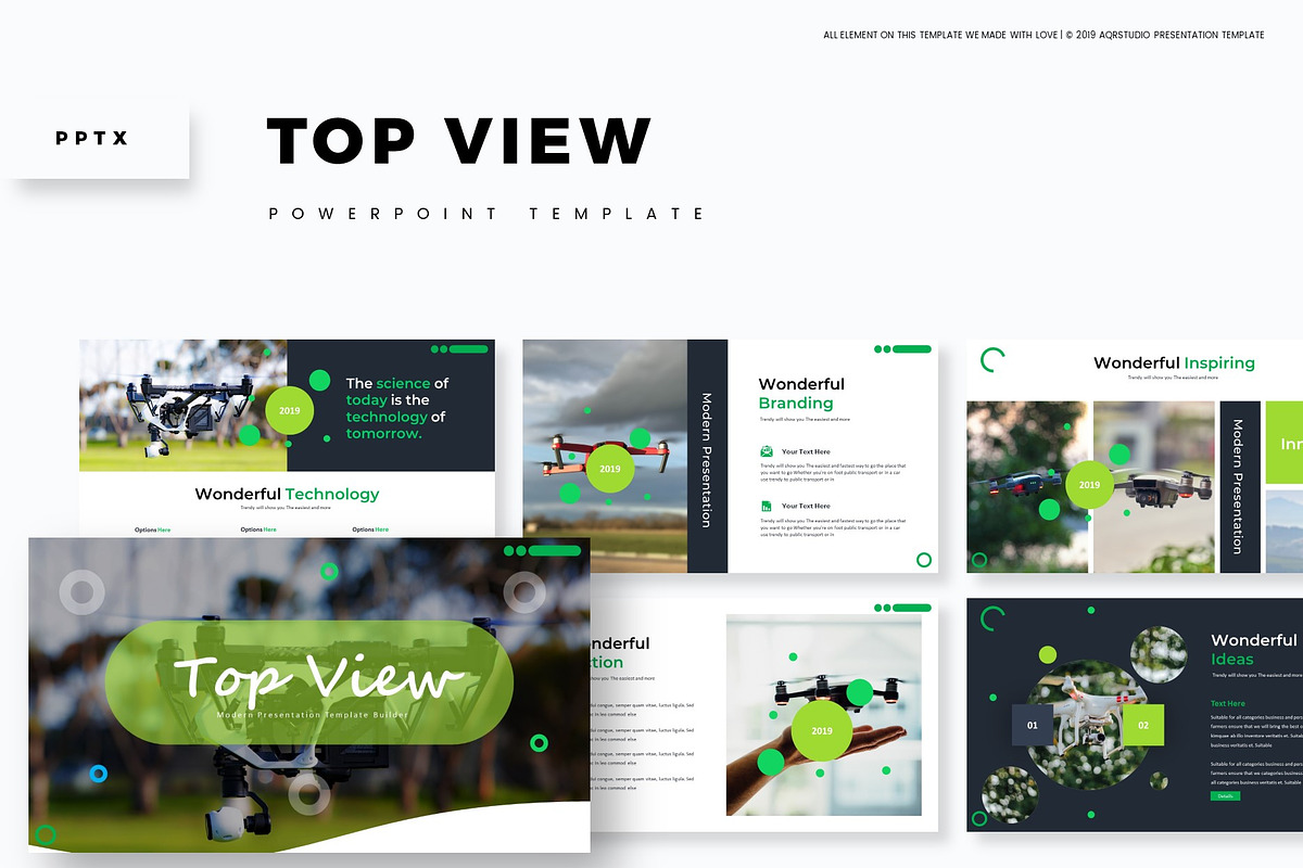 Top View - Powerpoint Template in PowerPoint Templates - product preview 8