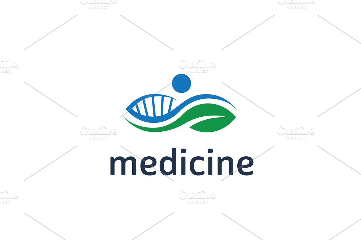 leaf helix human dna medical logo in Logo Templates - product preview 8