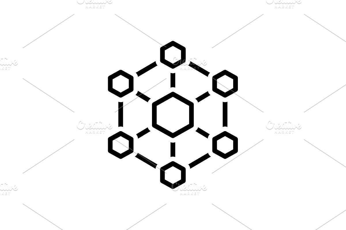 Hexagonal interconnections icon in Icons - product preview 8