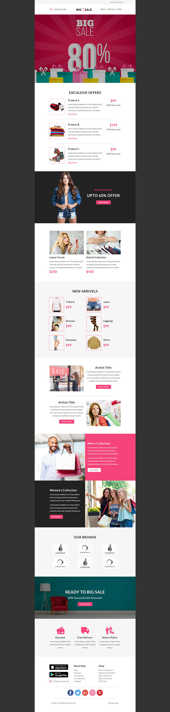 BIGSALE - Responsive Email Template in Mailchimp Templates - product preview 1