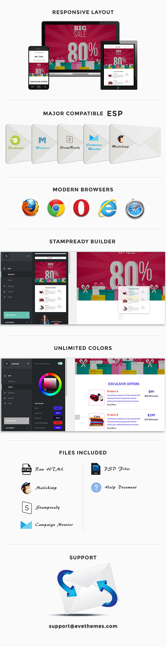 BIGSALE - Responsive Email Template in Mailchimp Templates - product preview 2