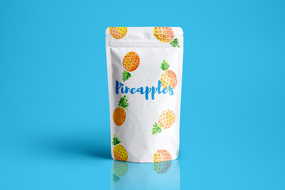 Watercolor pineapples in Illustrations - product preview 6