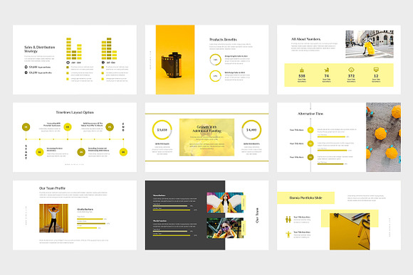 Domia : Yellow Pitch Deck Keynote in Keynote Templates - product preview 8