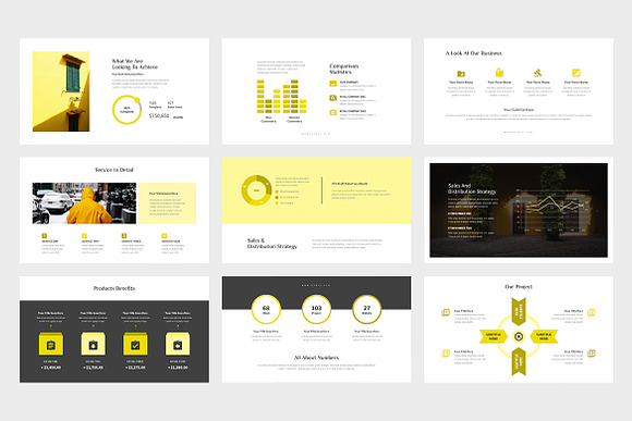 Domia : Yellow Pitch Deck Keynote in Keynote Templates - product preview 10