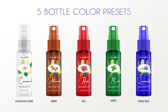 Spray Bottle Mockup v. 10ml-A Plus in Product Mockups - product preview 4