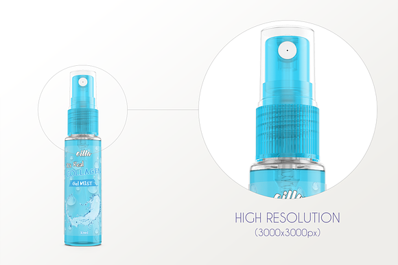 Spray Bottle Mockup v. 10ml-A Plus in Product Mockups - product preview 6