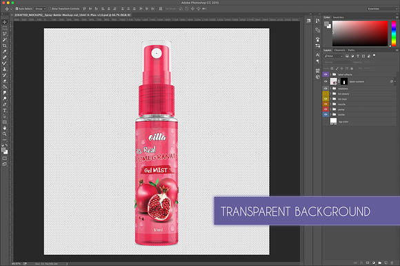 Spray Bottle Mockup v. 10ml-A Plus in Product Mockups - product preview 8