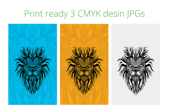 Tribal Style Illustrative Lion Head in Illustrations - product preview 2