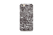 Grayscale Floral design for mobile