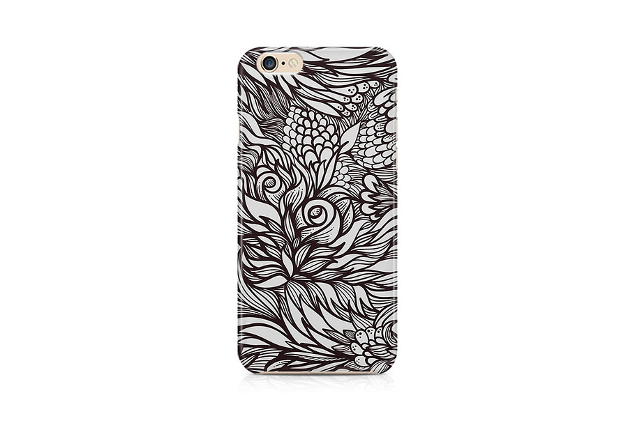 Grayscale Floral design for mobile in Illustrations - product preview 8