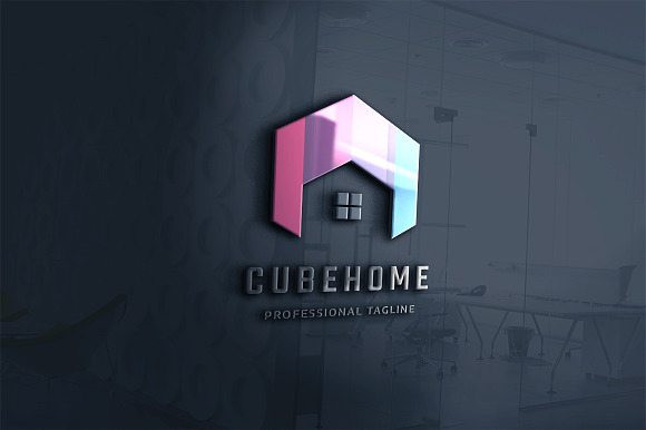 Cube Home Logo in Logo Templates - product preview 1