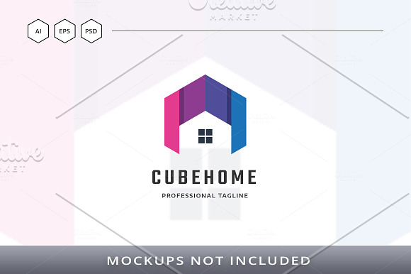 Cube Home Logo in Logo Templates - product preview 3