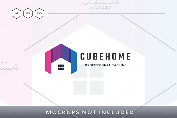 Cube Home Logo in Logo Templates - product preview 4