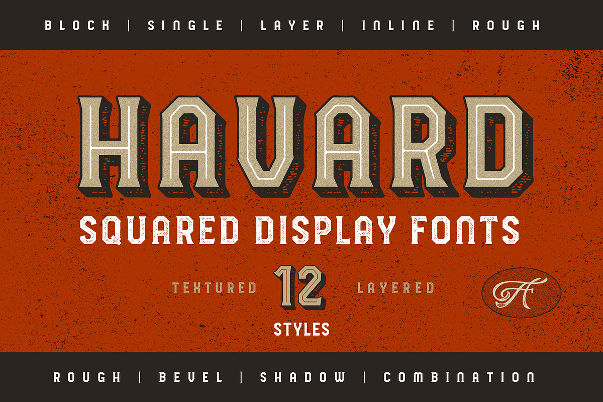 HAVARD DISPLAY - SQUARED & LAYERED in Display Fonts - product preview 8