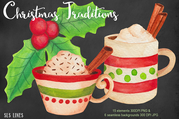 Big Christmas Bundle Clipart in Illustrations - product preview 5