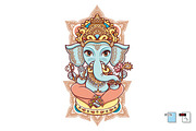 Hindu elephant head God Lord Ganesh.