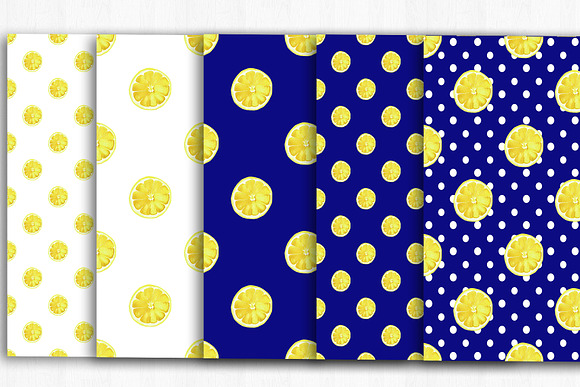 Lemon Digital Papers, Summer Pattern in Patterns - product preview 1