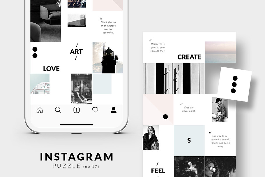 81% OFF| BUNDLE v.3 - Insta Puzzle in Instagram Templates - product preview 8