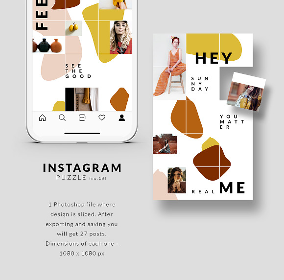81% OFF| BUNDLE v.3 - Insta Puzzle in Instagram Templates - product preview 2