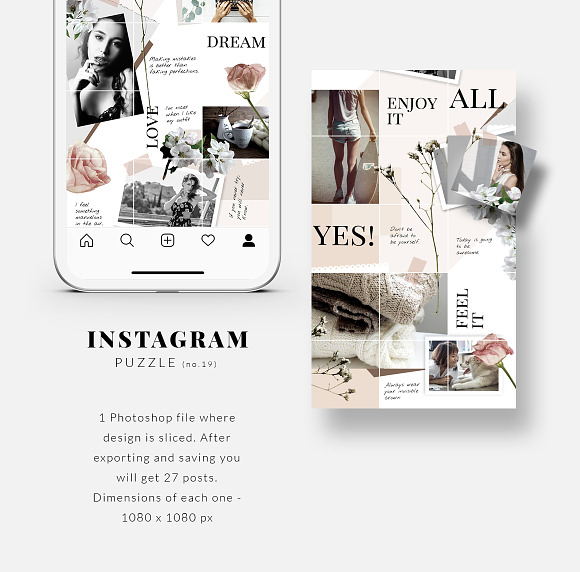 81% OFF| BUNDLE v.3 - Insta Puzzle in Instagram Templates - product preview 4