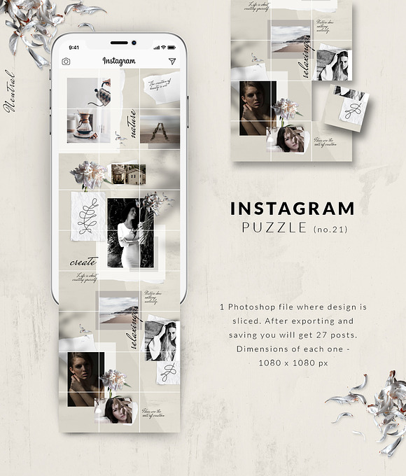 81% OFF| BUNDLE v.3 - Insta Puzzle in Instagram Templates - product preview 8