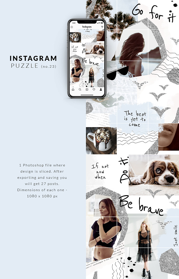 81% OFF| BUNDLE v.3 - Insta Puzzle in Instagram Templates - product preview 12