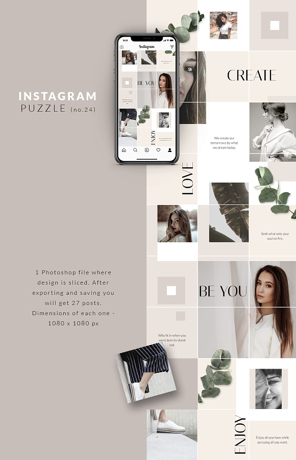 81% OFF| BUNDLE v.3 - Insta Puzzle in Instagram Templates - product preview 14