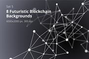 8 Blockchain Backgrounds Set 5