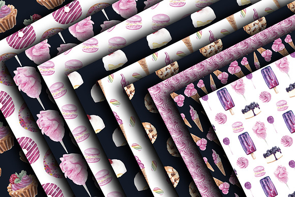 Sweets & desserts clipart & patterns in Illustrations - product preview 1