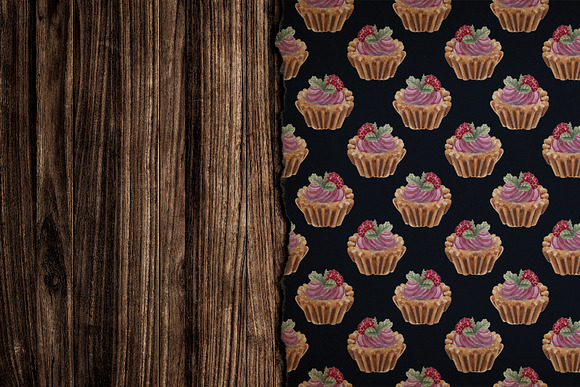 Sweets & desserts clipart & patterns in Illustrations - product preview 11