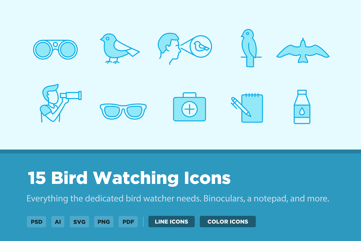 15 Bird Watching Icons in Icons - product preview 8