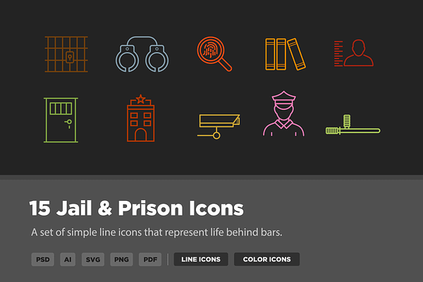 15 Jail & Prison Icons