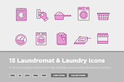 15 Laundry & Laundromat Icons