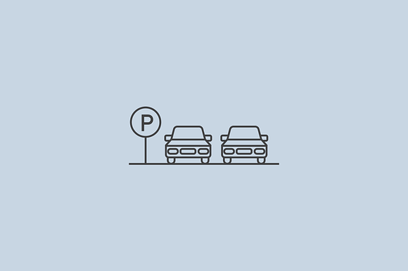 15 Parking Lot Icons in Icons - product preview 1