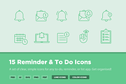 15 Reminder & To Do Icons