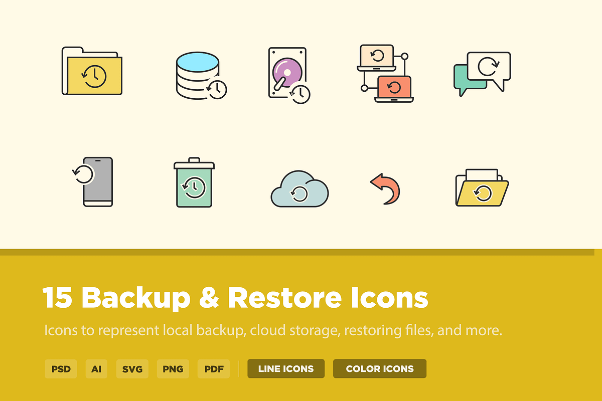 15 Backup & Restore Icons in Icons - product preview 8