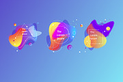 Abstract Vector Banners with Flowing