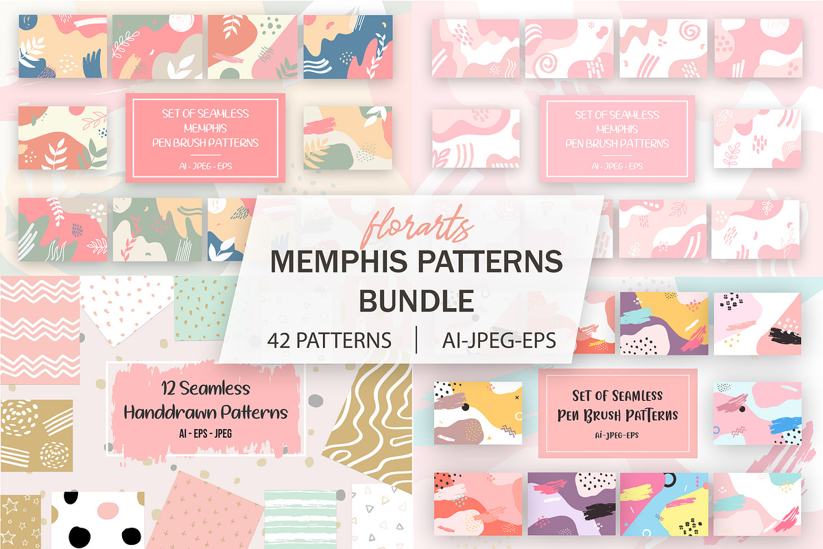 Memphis Patterns Bundle in Patterns - product preview 8