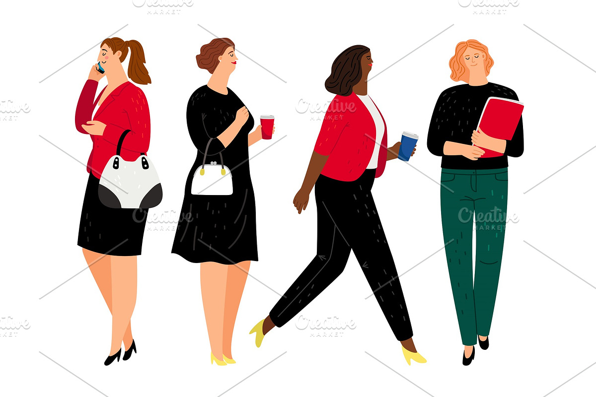 Business women in formal clothes in Illustrations - product preview 8