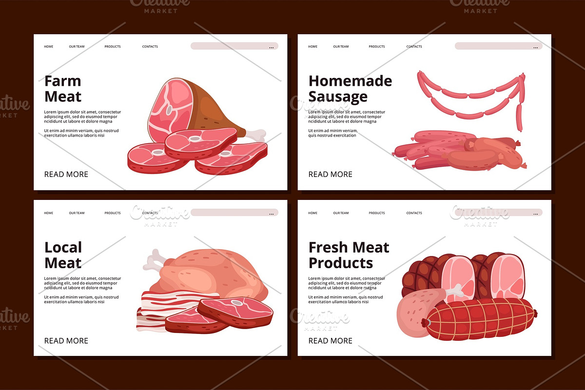 Farm market landing page in Illustrations - product preview 8