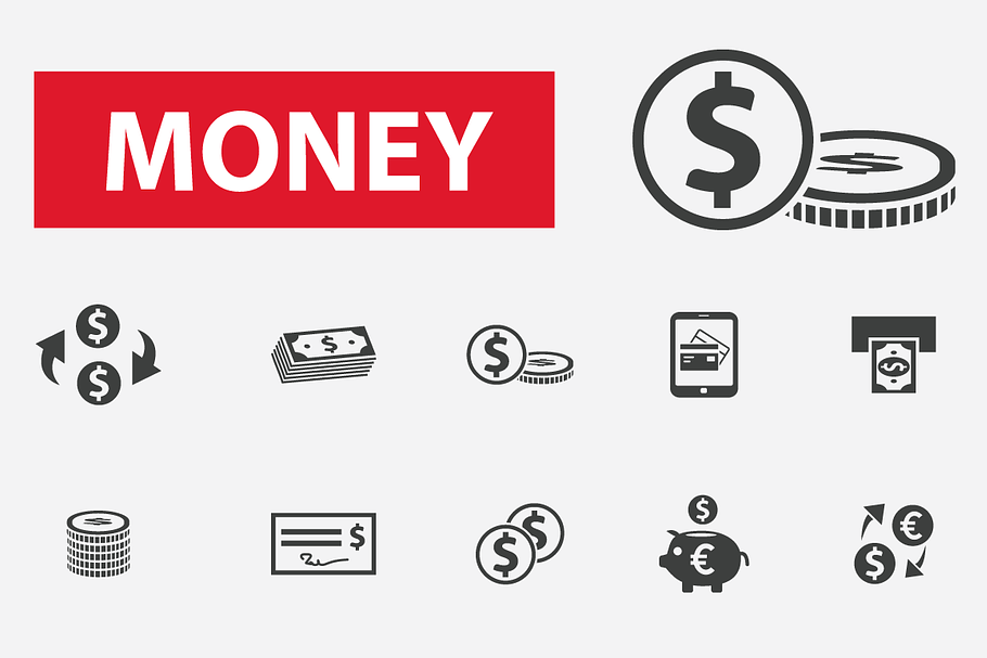 25 money icons in Graphics - product preview 8
