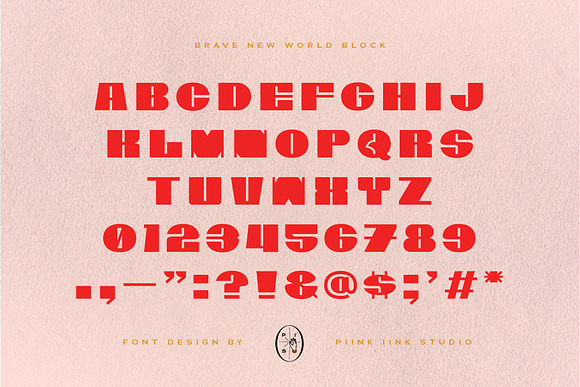 Brave New World Block - Font in Display Fonts - product preview 1