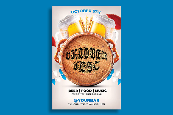 Oktoberfest Flyer Template in Flyer Templates - product preview 1