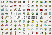Travel Icons Clipart Set