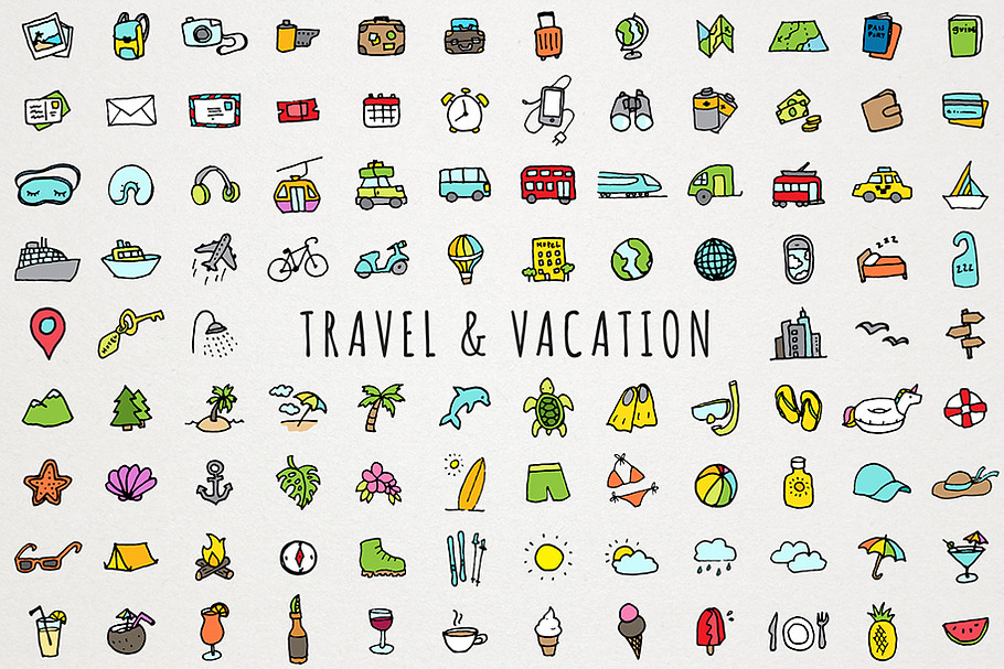 Travel Icons Clipart Set in Icons - product preview 8