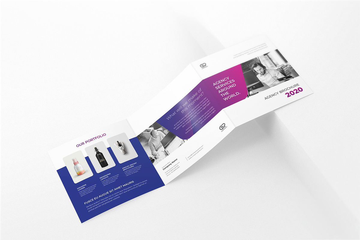 Square Trifold Brochure 01 in Brochure Templates - product preview 8